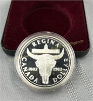 1982 Canada proof silver dollar épreuve en argent