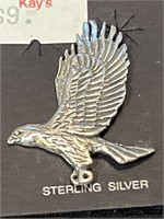 Sterling Silver Eagle Lapel Pin