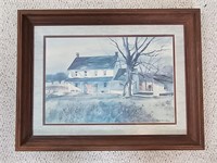 Country House Framed Textured Print By Rundulf