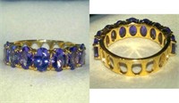 Natural Tanzanite & Solid Gold Ring