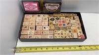 PLETHORA SMALL SIZES RUBBER STAMPS W/ 2 INKS