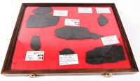 NWA 4860 CHONDRITE SHOCKMELT COLLECTION IN DISPLAY