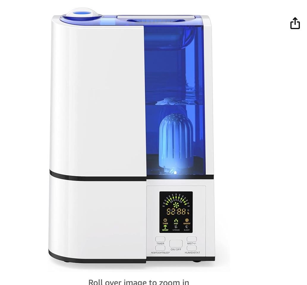 Orgtoy Humidifier for Bedroom, 4L Ultrasonic