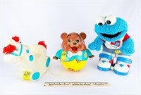 Fisher Price Bear Pull Toy, Tyco Cookie Monster &