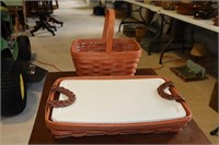2010 Longaberger Medium Serving Basket with Tray