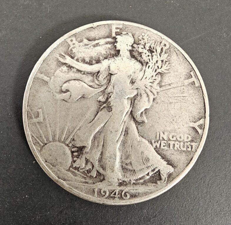 1946 Silver Walking Liberty Half Dollar