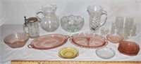 LOT - VINTAGE GLASSWARE