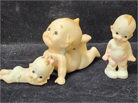 3 vintage Japan Kewpies baby figures made by