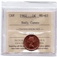 1962 Canada 1 Cent ICCS Graded