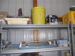 Tile cutter and other miscellaneous items.