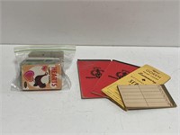 Desks of Cards and Score Cards