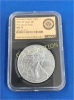 2019W MS70 SILVER EAGLE 1ST DAY ISSUE