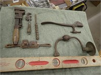 The Buller Saw Set, Brace, Wood Shave, Greyhound