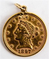Coin 1897 United States  $2.5 Dollar Gold Liberty