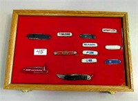 Wooden Display Case w/12 Knives