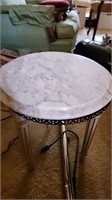 Small Marble End Table 14 inch height