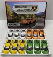 Set of 12 Kinsmart Lambo Huracan Model Cars - NEW
