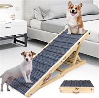 Solid Wood Foldable Dog Ramp, Non Slip, 47.2