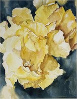 Maxine MacLeod Watercolor Painting Yellow Tulips