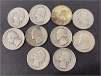 10 1930's Washington Quarters