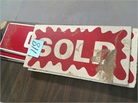 (5) Double Sided Heavy Cardboard Signs / (2)