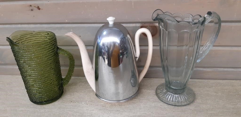 Lot of  Water orJuice Pitchers & Coffee Carafe