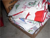 Tablecloths - vintage w/ Christmas