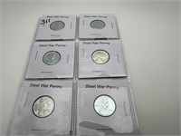 Six Steel War Pennies