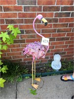 Outdoor Metal Flamingo Statue