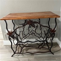 Wood & Metal Entry Way Table