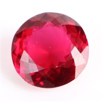 23.60CT ROUND-CUT RED RUBY LOOSE GEMSTONE