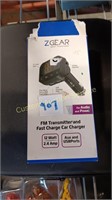 FM TRANSMITTER AND FAST CHARGE CAR CHARGER