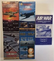 Lot of 5 WWII & Aerial Warfare Fighter Plane VHS