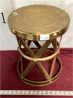 Vintage Solid Brass Stool