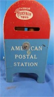 Vintage American Teach n' toys Wood Postal Station