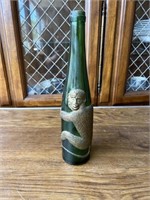 German Affentaler Gold Monkey on Green Wine Bottle