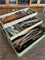 Simonsen Metal Tool Box w/2 hinged trays and tools