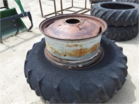 18.4-34 tire w/2 9 bolt rims