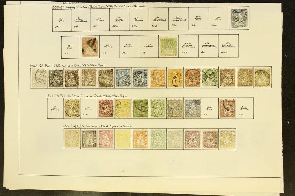 Switzerland 1855-1905 Stamps Used and Mint hinged