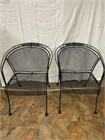 2 Wrought Iron Chairs.