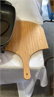 Electrical skillet, wooden cutting board