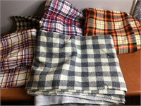 Lot OF Vintage Checkerboard Fabric Remanants