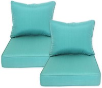 Outdoor Deep Seat Patio Cushions Seat Set Green