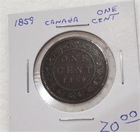 1859 CDN 1 Cent