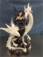 Medieval Fairy on White Dragon