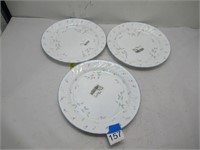 3 Corelle plates