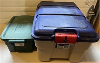 2 Tubs of Assorted Camping Fabrics