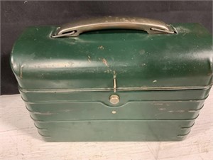 Vintage 1930s Green Metal Lunchbox NO THERMOS