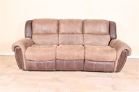 Micro Suede Reclining Couch