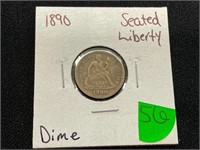 1890 Seated Liberty Dime